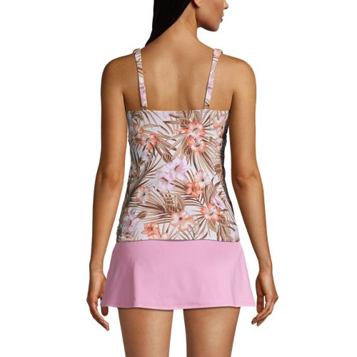  Lands' End Tankinitop Chlorresistent Mit V-ausschnitt Gemustert, Damen, Größe:34 Regular, Gelb, Nylon-mischung, By Lands' End 