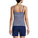 Women's Chlorine Resistant V-Neck Wrap Underwire Tankini Swimsuit Top Adjustable Straps, Back