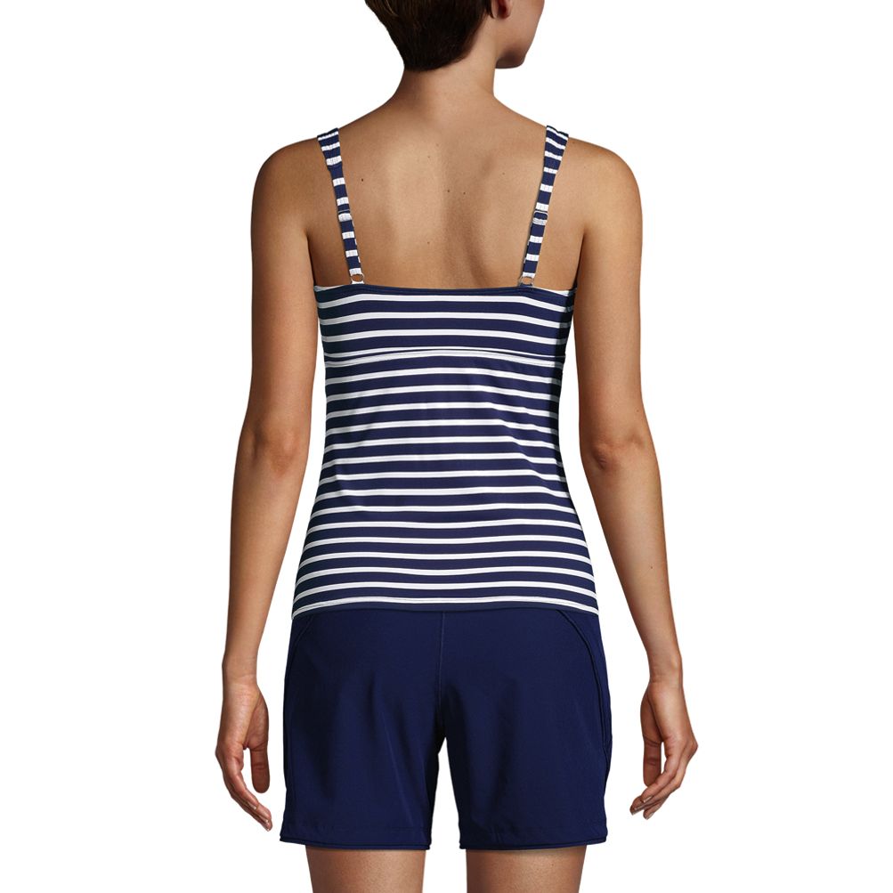 Women's Sweetheart Wrap Underwire Tankini Top | Lands' End
