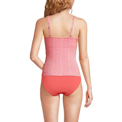 Women's Chlorine Resistant Wrap Underwire Tankini Swimsuit Top - Secondary