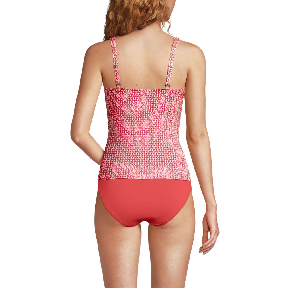summerです Women's D-Cup V-Neck Wrap Underwire Tankini Swimsuit Top
