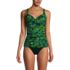 Women's DDD-Cup V-Neck Wrap Underwire Tankini Swimsuit Top, Front