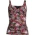 Women's V-Neck Wrap Underwire Tankini Swimsuit Top, Front