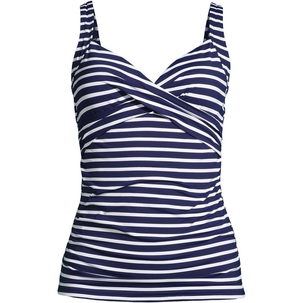  Lands' End Womens Chlorine Resistant Square Neck Tankini Top  Control Deep Sea Navy D-Cup 12 : Clothing, Shoes & Jewelry