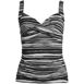 Women's Plus Size Chlorine Resistant Wrap Underwire Tankini Swimsuit Top , Front
