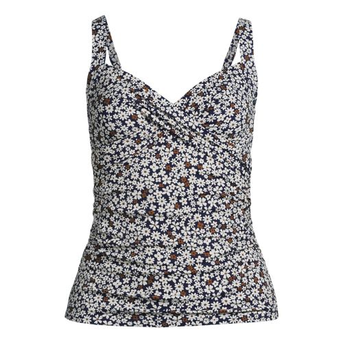 Women's V-Neck Wrap Underwire Tankini Swimsuit Top | Lands' End