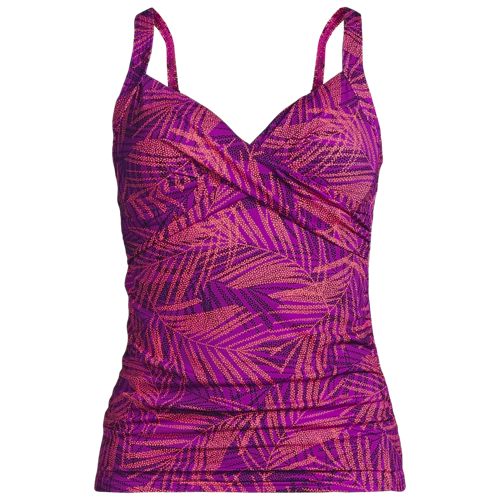 Women's Plus Size V-Neck Wrap Tankini Swimsuit Top - image 2
