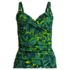 Women's DDD-Cup V-Neck Wrap Underwire Tankini Swimsuit Top, Front