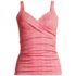 Women's D-Cup V-Neck Wrap Underwire Tankini Swimsuit Top, Front