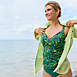 Women's Chlorine Resistant Wrap Underwire Tankini Swimsuit Top , alternative image