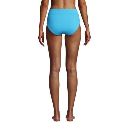 Women's Chlorine Resistant High Leg High Waisted Bikini Swim Bottoms