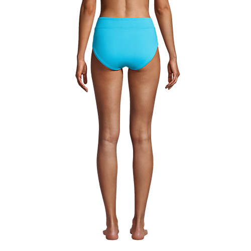 Women's Chlorine Resistant High Waisted Bikini Swim Bottoms - Secondary