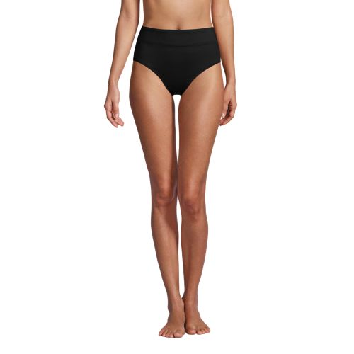 Bas de Bikini Gainant Taille Haute Résistant au Chlore, Femme Stature Standard