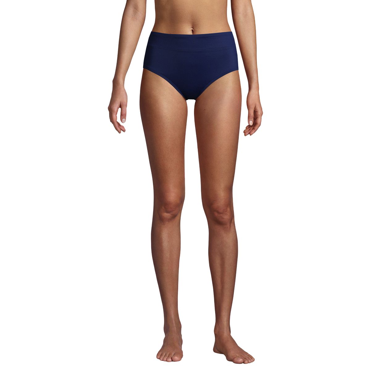 Women's Chlorine Resistant Tummy Control High Waisted Bikini Swim Bottoms