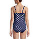 Women's Mastectomy Chlorine Resistant Square Neck Tankini Swimsuit Top Adjustable Straps, Back