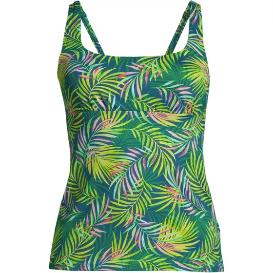 Women's Square Neck Underwire Tankini Swimsuit Top - primary