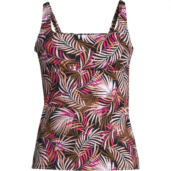Women's Square Neck Underwire Tankini Swimsuit Top - primary
