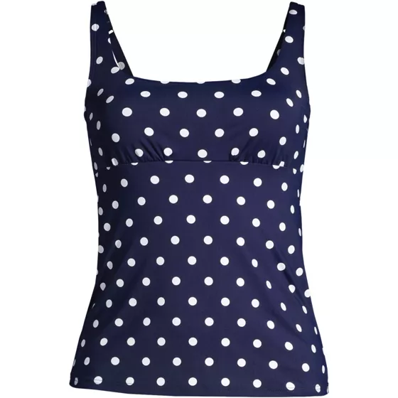 Women's Square Neck Underwire Tankini Swimsuit Top - primary