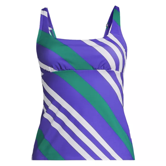 Women's Square Neck Underwire Tankini Swimsuit Top - primary