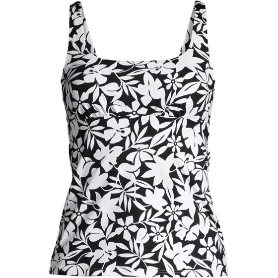 Women's Square Neck Underwire Tankini Swimsuit Top - primary