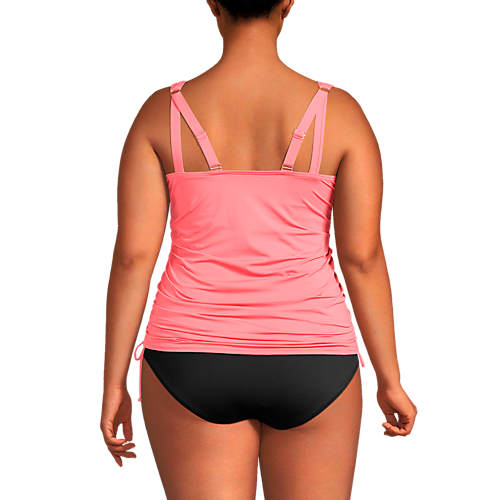 Women's Plus Size Chlorine Resistant Underwire Tankini Swimsuit Top - Secondary