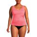 Women's Plus Size Chlorine Resistant Underwire Tankini Swimsuit Top , Front