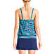Women's Chlorine Resistant Blouson Tankini Swimsuit Top, Back