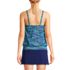 Women's Petite Chlorine Resistant Blouson Tankini Swimsuit Top, Back