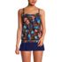 Women's Chlorine Resistant Blouson Tankini Swimsuit Top, Front