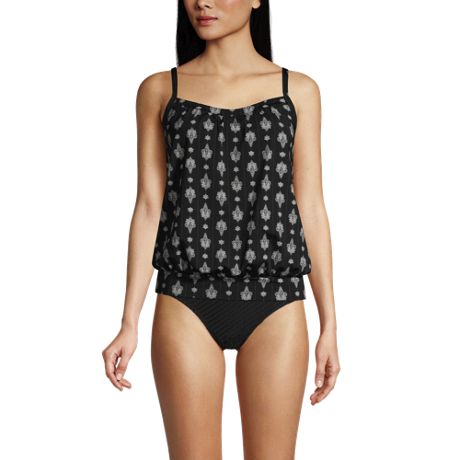 Leslady Swimwear Soft Wicking Confort Elástico Top Tankini Conjunto de Bikini elástico Separable Sporty Swimsuits 3 Piezas 