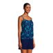 Women's Mastectomy Chlorine Resistant Blouson Tummy Hiding Tankini Swimsuit Top Adjustable Straps, alternative image