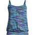 Women's Petite Chlorine Resistant Blouson Tankini Swimsuit Top, Front