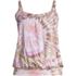 Women's Chlorine Resistant Blouson Tankini Swimsuit Top, Front