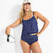 Women's Chlorine Resistant Blouson Tankini Swimsuit Top, alternative image