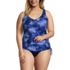 Women's Plus Size Chlorine Resistant Adjustable Underwire Tankini Swimsuit Top, alternative image