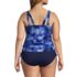 Women's Plus Size Chlorine Resistant Adjustable Underwire Tankini Swimsuit Top, Back