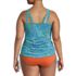 Women's Plus Size Chlorine Resistant Adjustable Underwire Tankini Swimsuit Top, Back