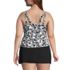 Women's Plus Size Chlorine Resistant Adjustable Underwire Tankini Swimsuit Top, Back
