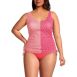 Women's Plus Size Chlorine Resistant Adjustable Underwire Tankini Swimsuit Top, Front
