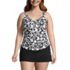 Women's Plus Size Chlorine Resistant Adjustable Underwire Tankini Swimsuit Top, Front