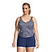 Women's Plus Size Chlorine Resistant Adjustable V-neck Underwire Tankini Swimsuit Top, alternative image