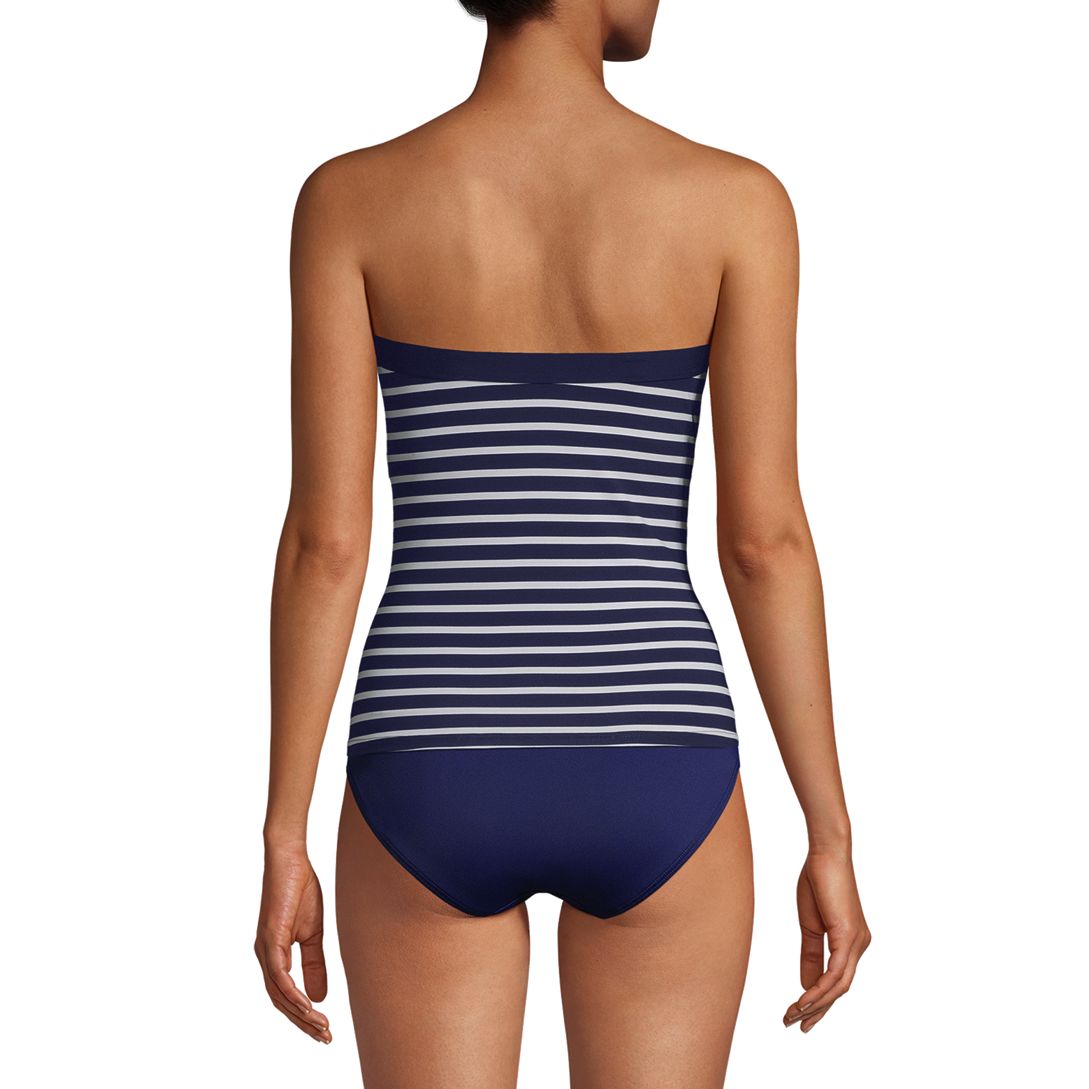 Women's Chlorine Resistant Bandeau Tankini Swimsuit Top