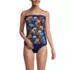 Women's Long Torso Bandeau Tankini Swimsuit Top, Front