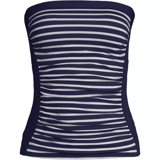 Women's Long Torso Bandeau Tankini Swimsuit Top - primary