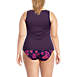 Women's Plus Size Chlorine Resistant High Neck UPF 50 Sun Protection Modest Tankini Swimsuit Top , Back