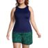 Women's Plus Size High Neck UPF 50 Sun Protection Modest Tankini Swimsuit Top, Front