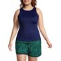 Women's Chlorine Resistant High Neck UPF 50 Modest Tankini Swimsuit Top