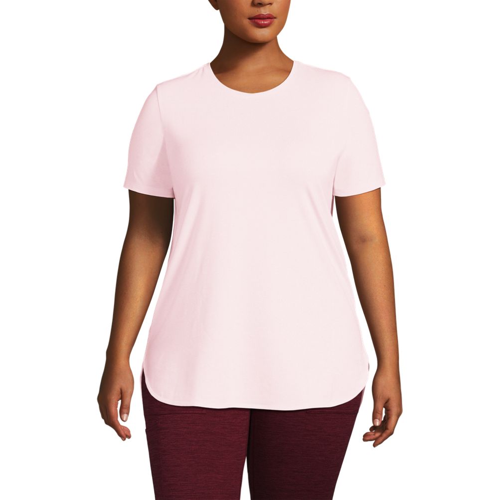 Women s Plus Size Moisture Wicking UPF Sun T Shirt Lands End