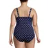 Women's Plus Size Square Neck Underwire Tankini Swimsuit Top, Back