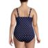 Women's Plus Size Square Neck Underwire Tankini Swimsuit Top, Back